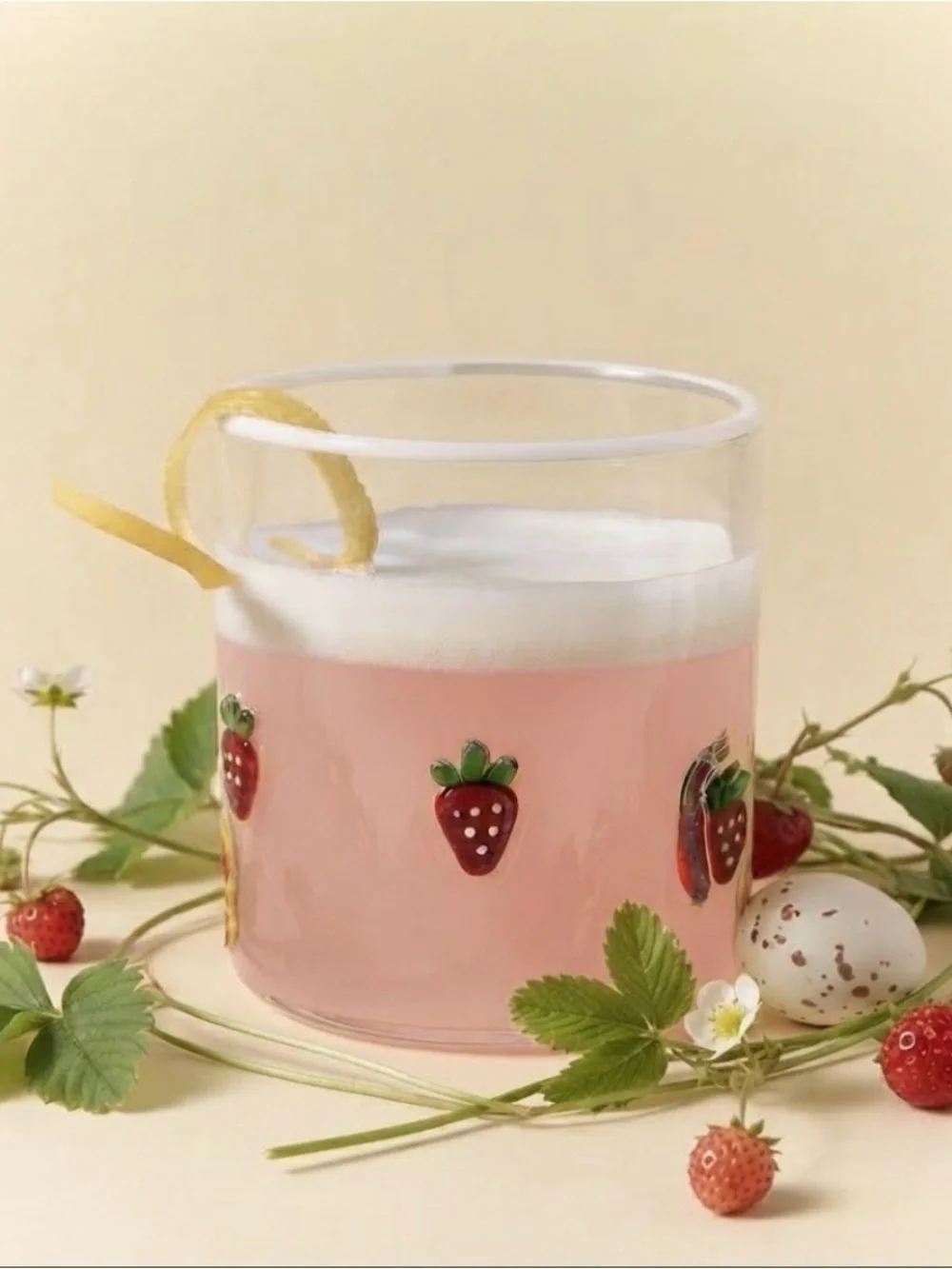 Anthropologie Rare Icon Juice Glass Strawberry New in Box